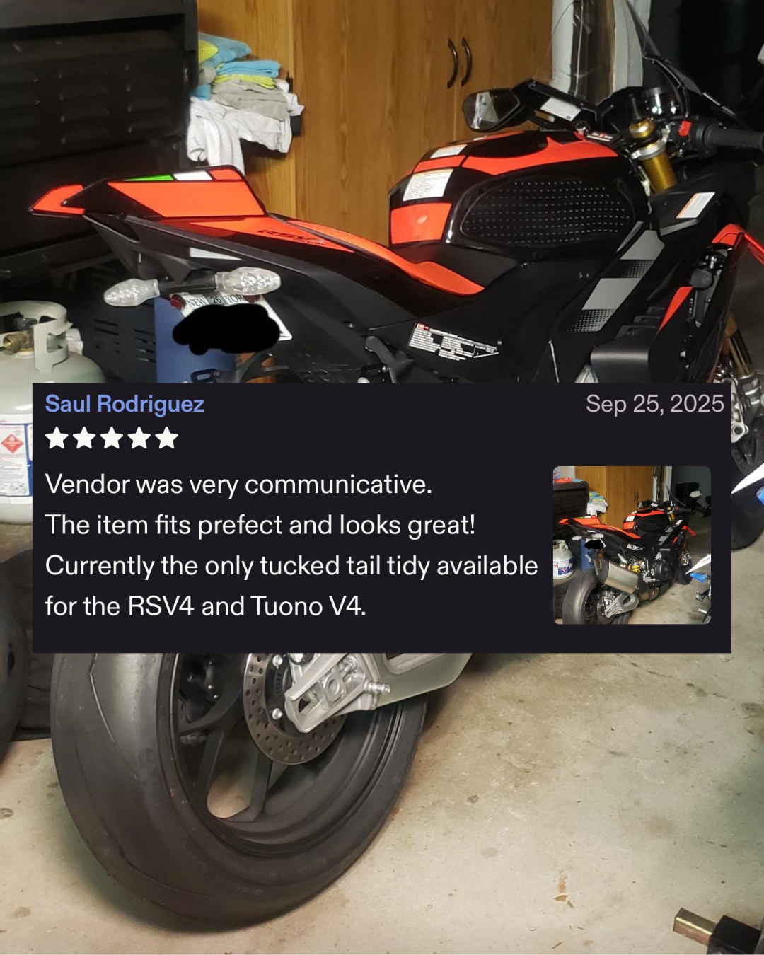 2026 RSV4 Tail Tidy Fender Eliminator & Tuono V4 Tail Tidy Fender Eliminator